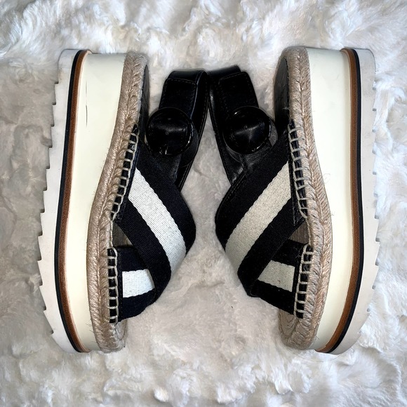 Marc Fisher Platform Espadrille Sandals Sz 5 1/2 5.5 - Picture 4 of 8